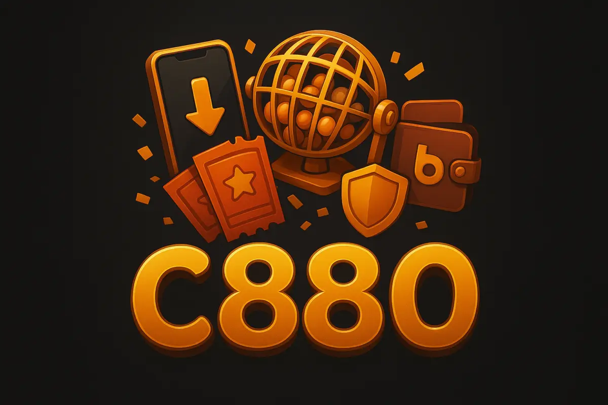 c880 (BD C880 Games) app download screen on an Android phone with APK install button and bKash icon